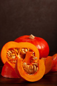 Close-up of bell pepper on table
