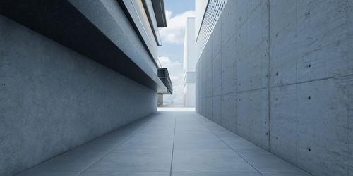 Empty alley amidst buildings