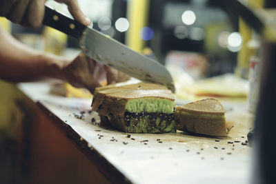 Martabak manis or indonesian sweet giant pancake