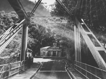 View of footpath leading towards built structure