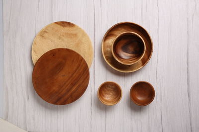 High angle view of bread on table