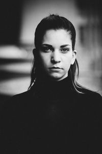 Close-up portrait of a young woman