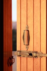 Close-up of door handle