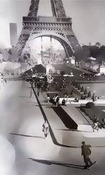 View of woman in city