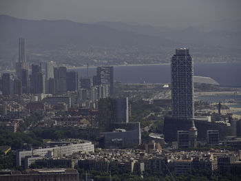 Barcelona at the mediterranean sea