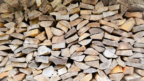 Full frame shot of logs