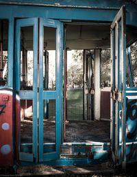 Interior of abandoned building