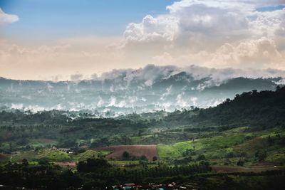 Scenic view of landscape against sky