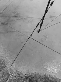 High angle view of water against the sky