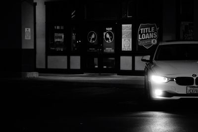 Close-up of illuminated street light