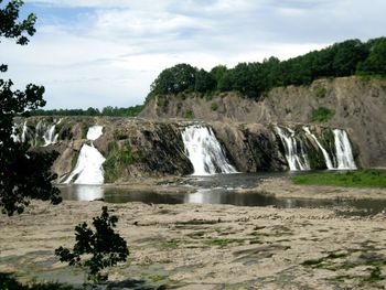 Scenic view of waterfall