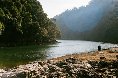 Scenic view of lake against mountain