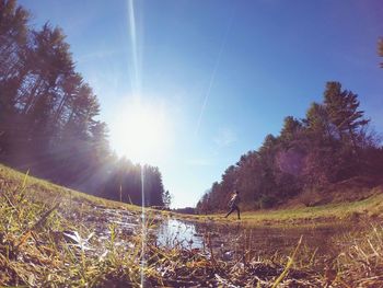 Panoramic view of landscape against clear sky