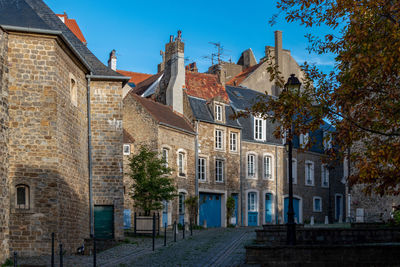 Buildings against blue sky