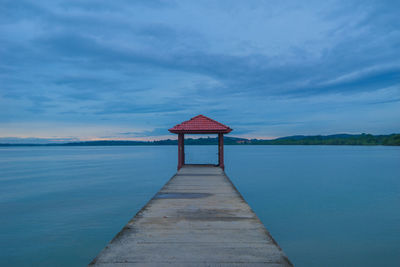 Jetty leading to lake