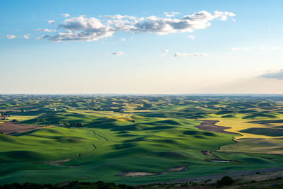 Aerial view of landscape against sky