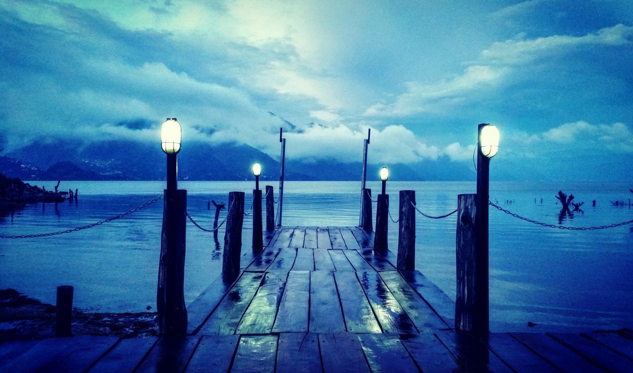 PIER OVER SEA AGAINST SKY