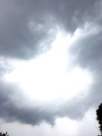 Low angle view of storm clouds in sky