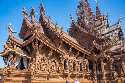 Low angle view of temple against sky