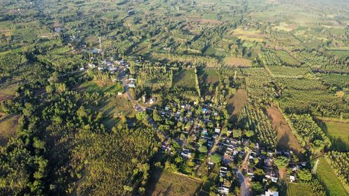 Indian village drone view