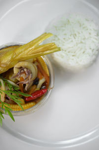 Close-up of noodles in bowl