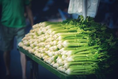 Vegetables for sale at market stall