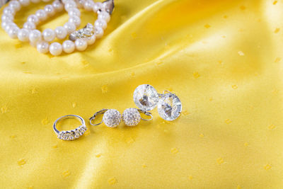 Close-up of wedding rings