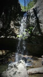 River flowing through rocks