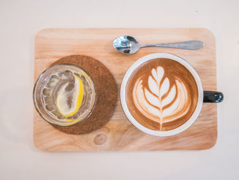 Directly above shot of coffee on table