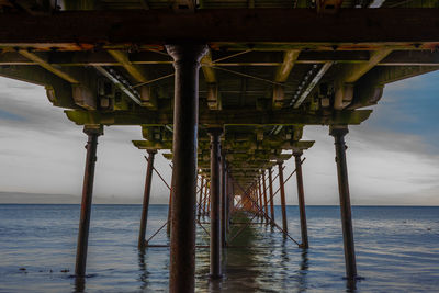 Pier on sea against sky