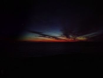 Scenic view of sea against dramatic sky