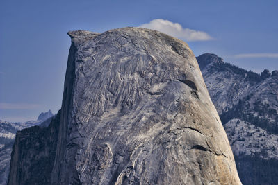 Low angle view of mountain against sky