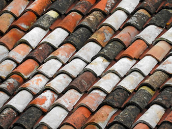 Full frame shot of roof tiles