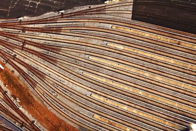 Aerial view of railway tracks