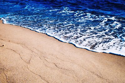 High angle view of beach