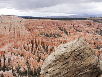 Scenic view of rock formation against sky