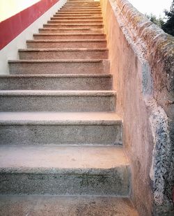 High angle view of stairs