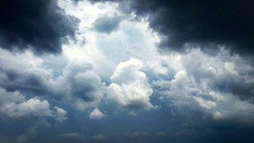 Low angle view of cloudy sky