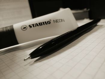 Close-up of text on paper