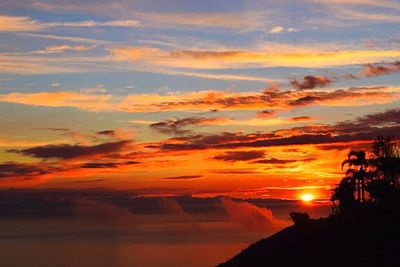 Scenic view of landscape against sky during sunset