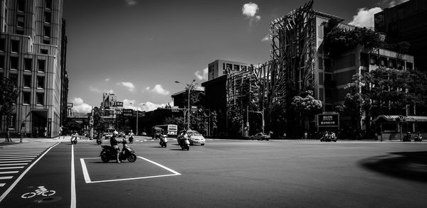 City street with buildings in background