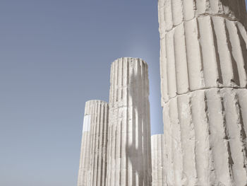 Low angle view of building against clear sky