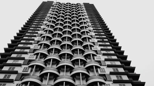 Low angle view of building against clear sky