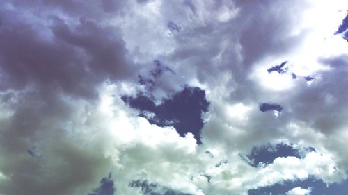 Low angle view of cloudy sky