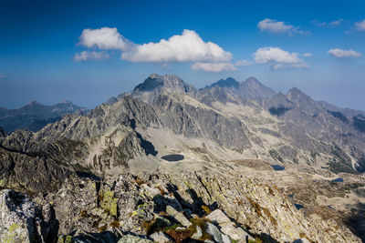 Panoramic view of mountains against sky