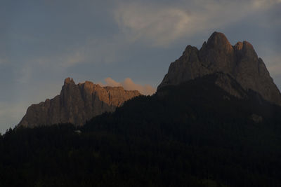 Scenic view of rocky mountains against sky