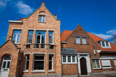  houses representative of the traditional arquitecture of the historical bruges town