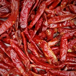 Full frame shot of red chili peppers