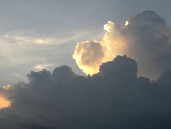 Low angle view of sky during sunset