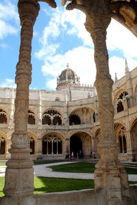 Low angle view of historical building against sky